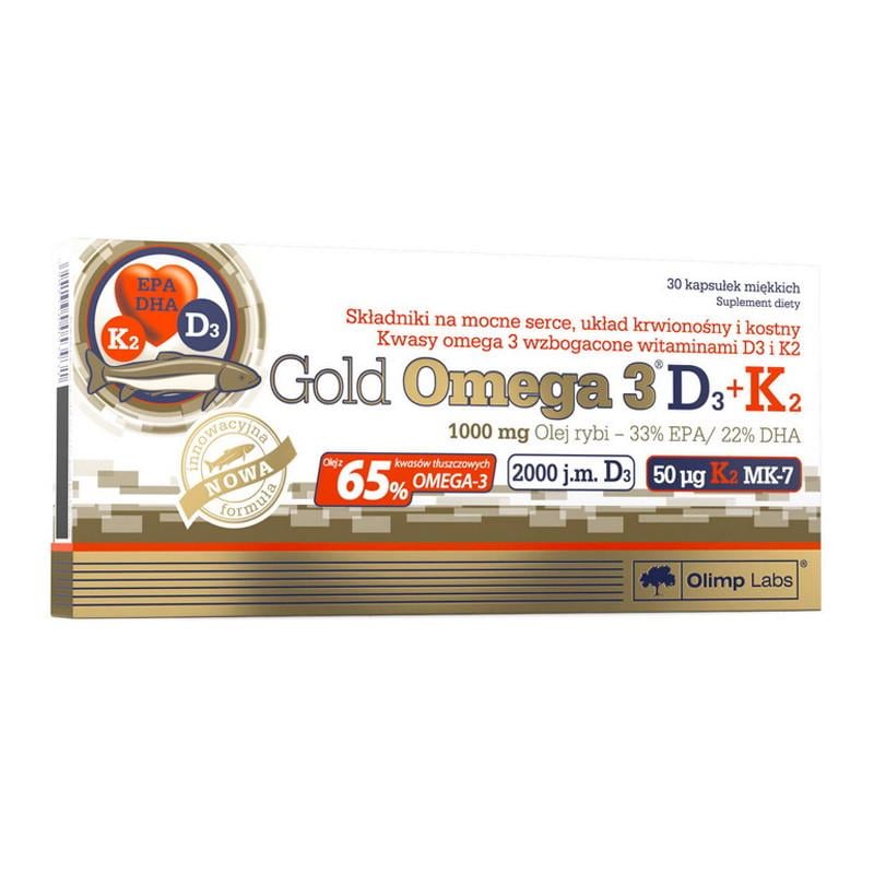 Рыбий жир Olimp Gold Omega 3 65% D3 + K2 30 капс. (07980-01)