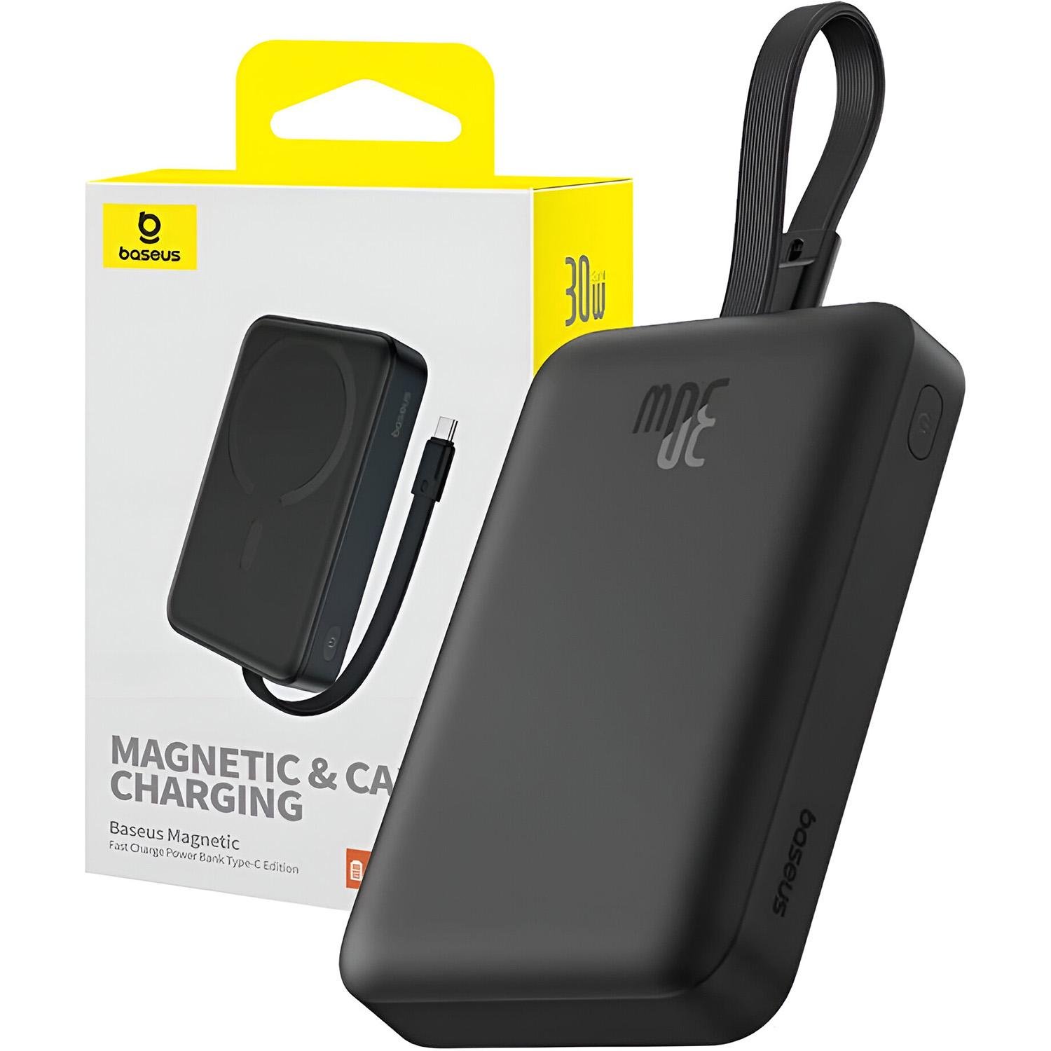 Повербанк BASEUS Magnetic Mini Wireless Fast Charge Type-C Edition 10000 mAh 30W Cluster Black (P1002210B113-00) - фото 8