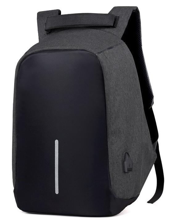 Рюкзак Bobby 15,6" c защитой от карманников и с USB зарядным устройством Dark Grey