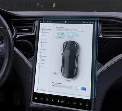 Стекло защитное Pixsel гибридный глянец на монитор Tesla Model X 16,8“ 2015