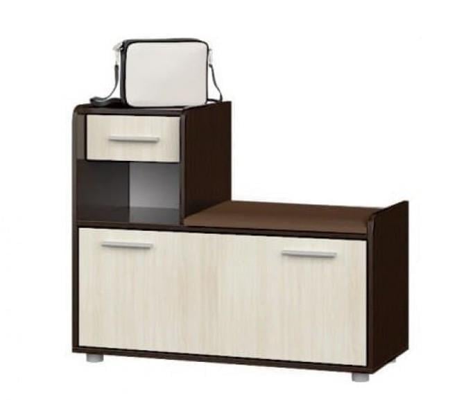 Тумба для взуття Еверест Тандем ЛВ Венге/Дуб молочний (115436)