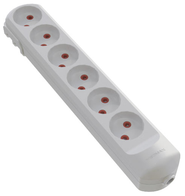 Колодка для подовжувача Neomax NX500600 6 гнізд без заземлення Білий