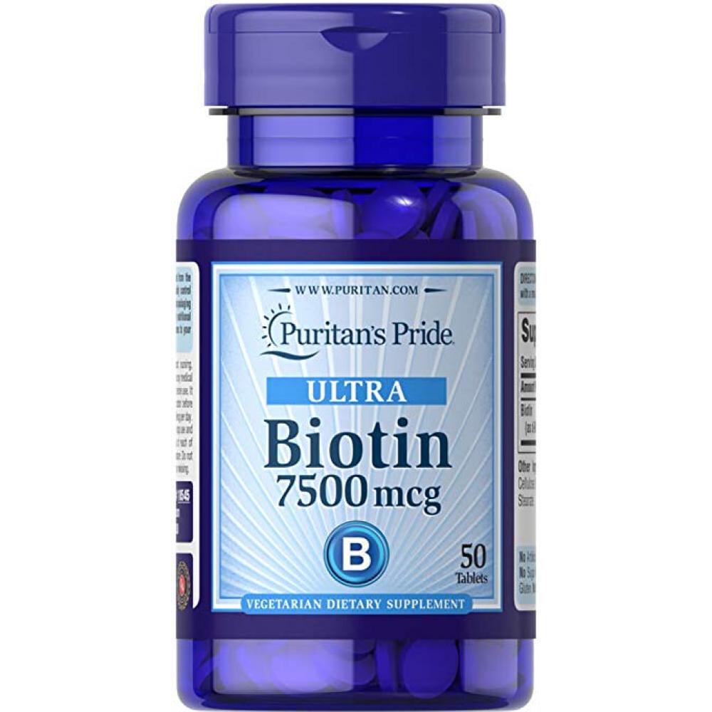 Натуральная добавка Biotin 7500 mcg 100 tab (100-60-5052129-20)