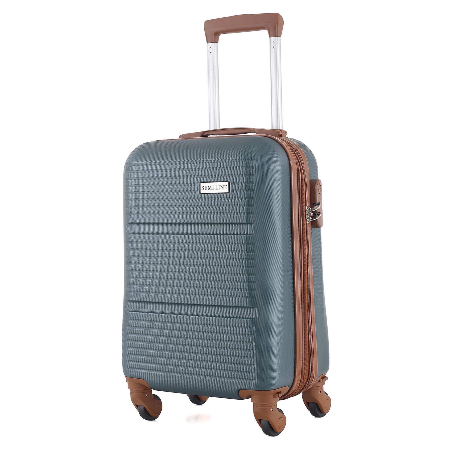 Чемодан SEMI LINE 18" S Green-Grey (T5584-1)
