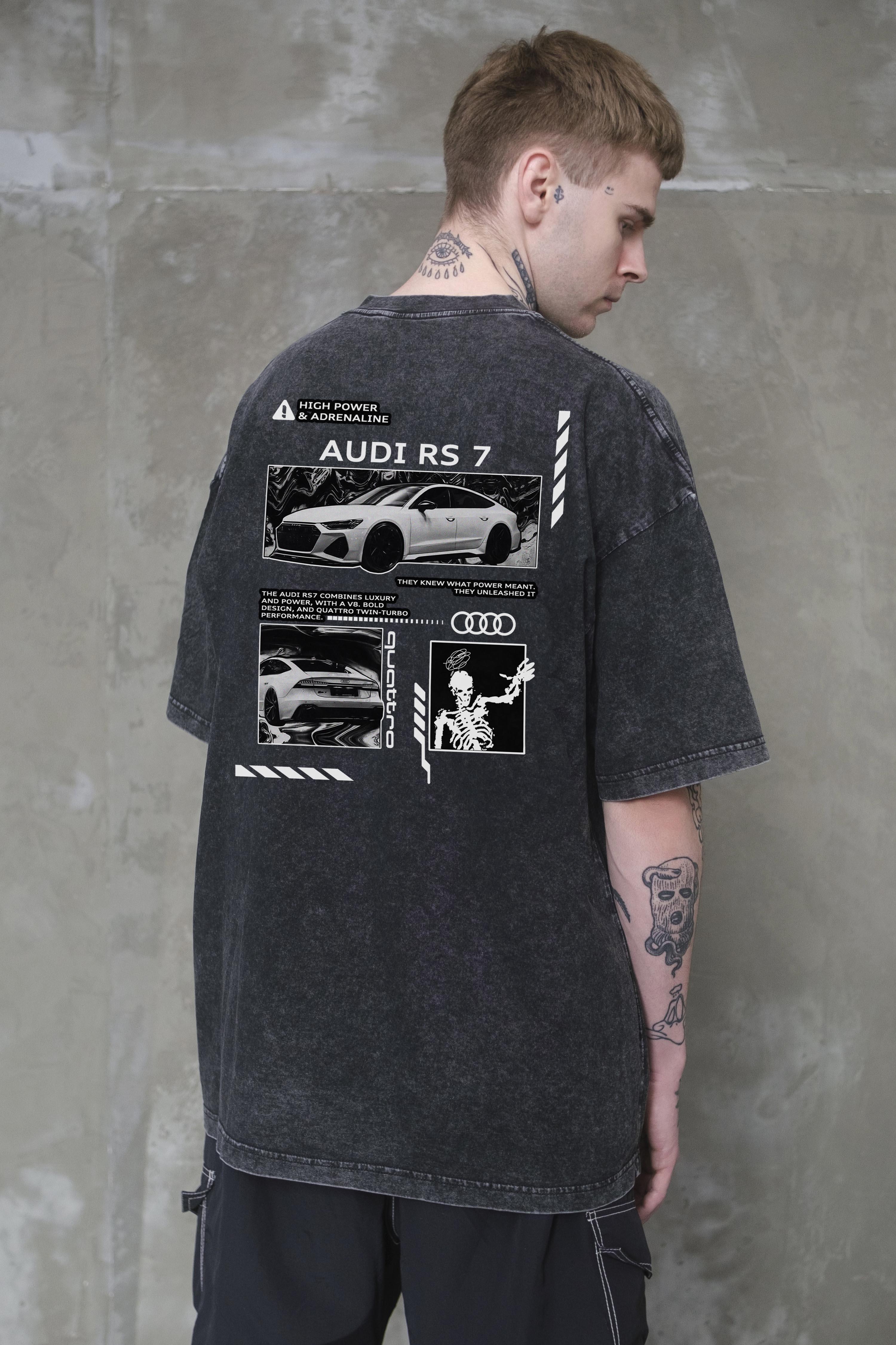 Футболка оверсайз Without Washed Audi RS7 S/M Black (S/M8056316 8056317)