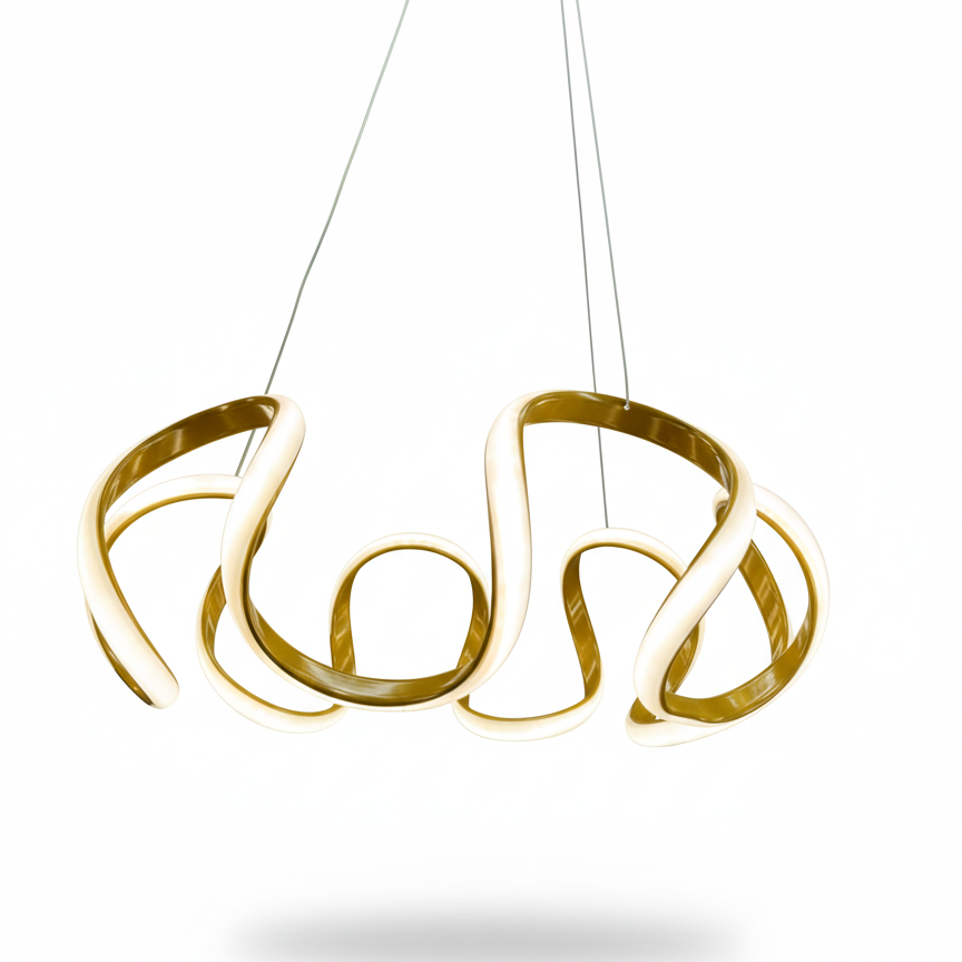 Люстра светодиодная Zilini ER2728 80W Золотистый (31411002)