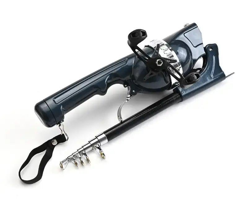 Удочка спиннинг складная телескопическая 26,5-134 см пластиковая Темно-серая (opt-105086)