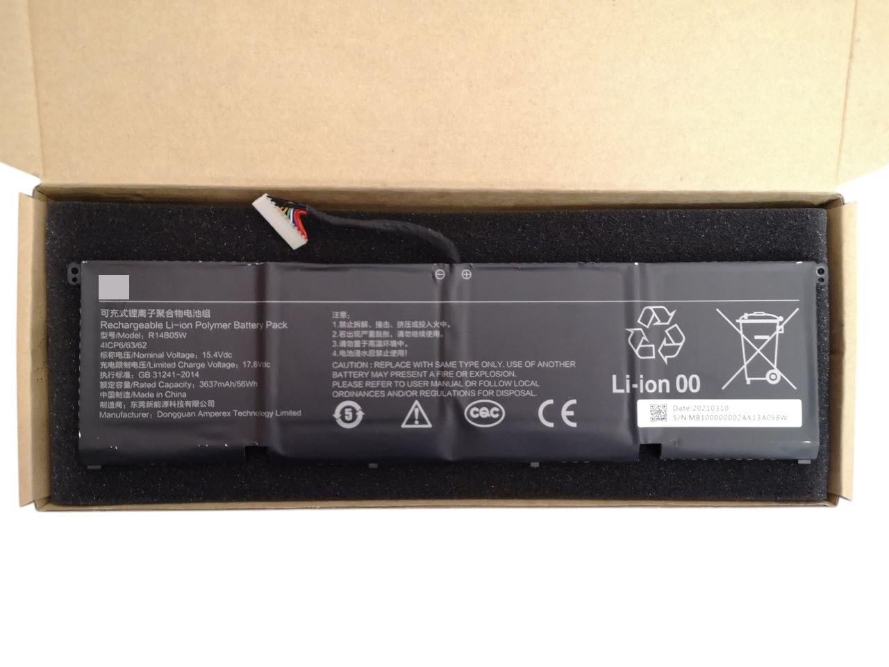 Аккумулятор для Xiaomi Mi Pro X 14" XMA2016-AB/AA R14B05W 3637 mAh 56Wh (000012509)