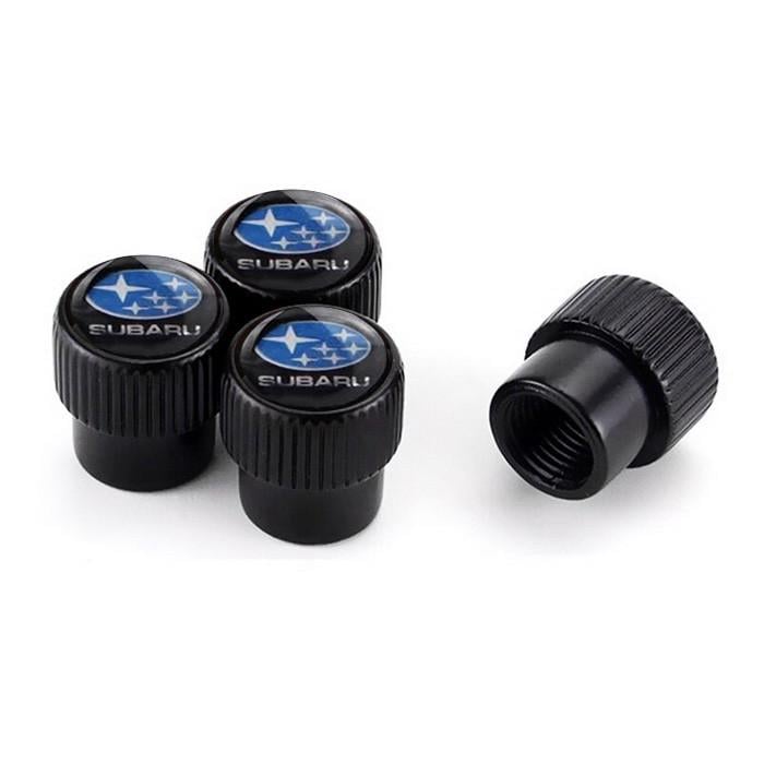 Набір захисних ковпачків на ніпель SUNROZ Caps для Subaru Premium Style Black Subaru напис 4 шт. (A-67542)