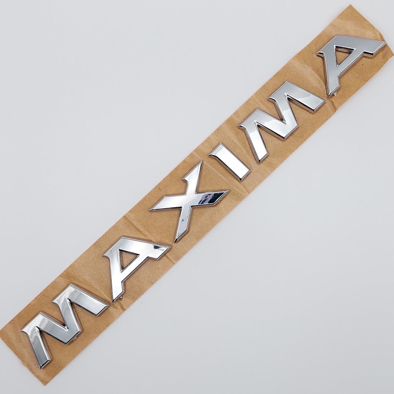 Эмблема надпись Maxima на багажник Хром Nissan (1773816671)