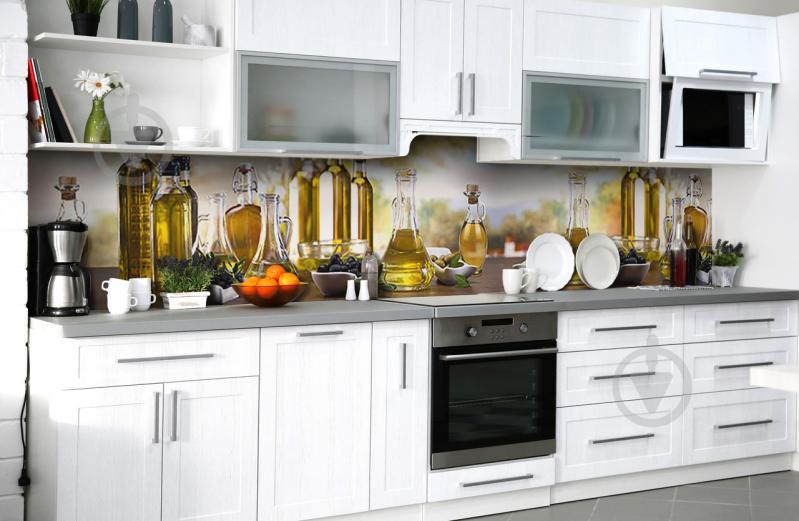 Скинали на кухню Zatarga «Оливковое изобилие» 650х2500 мм виниловая 3Д наклейка кухонный фартук самоклеящаяся