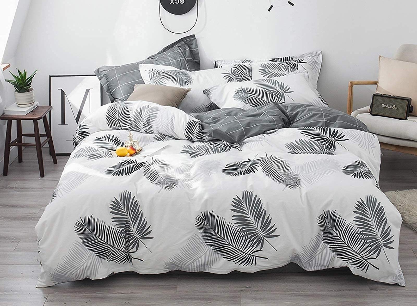 Комплект постільної білизни Листя пальми бязь двоспальний 200х220 см (G-5111/WP/2.0)