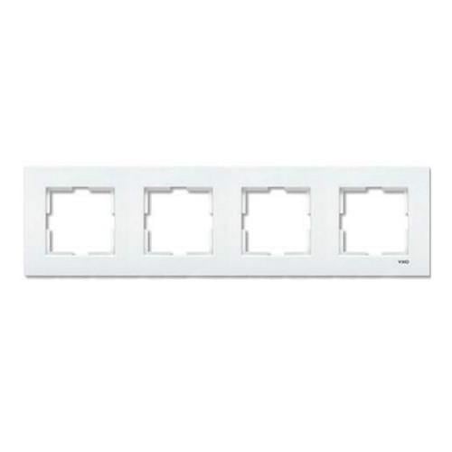 Рамка Viko Karre для розеток на четыре поста горизонтальная Белый (21091-е)