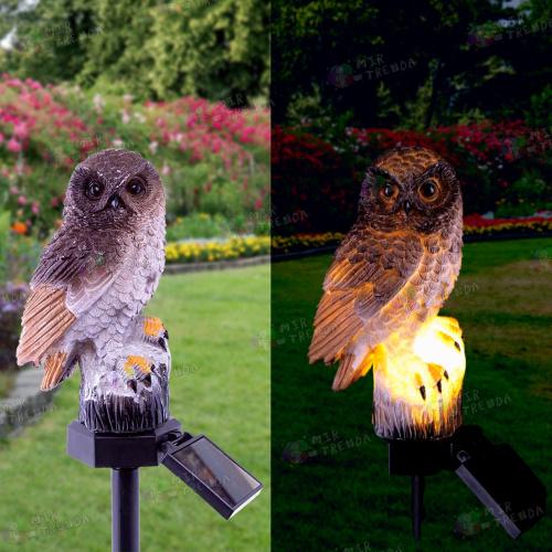 Светильник на солнечной батарее садовый Сова Бура Теплый белый (MX-00009016B) - фото 2 Светильник на солнечной батарее садовый Сова Бура Теплый белый (MX-00009016B) - фото 2