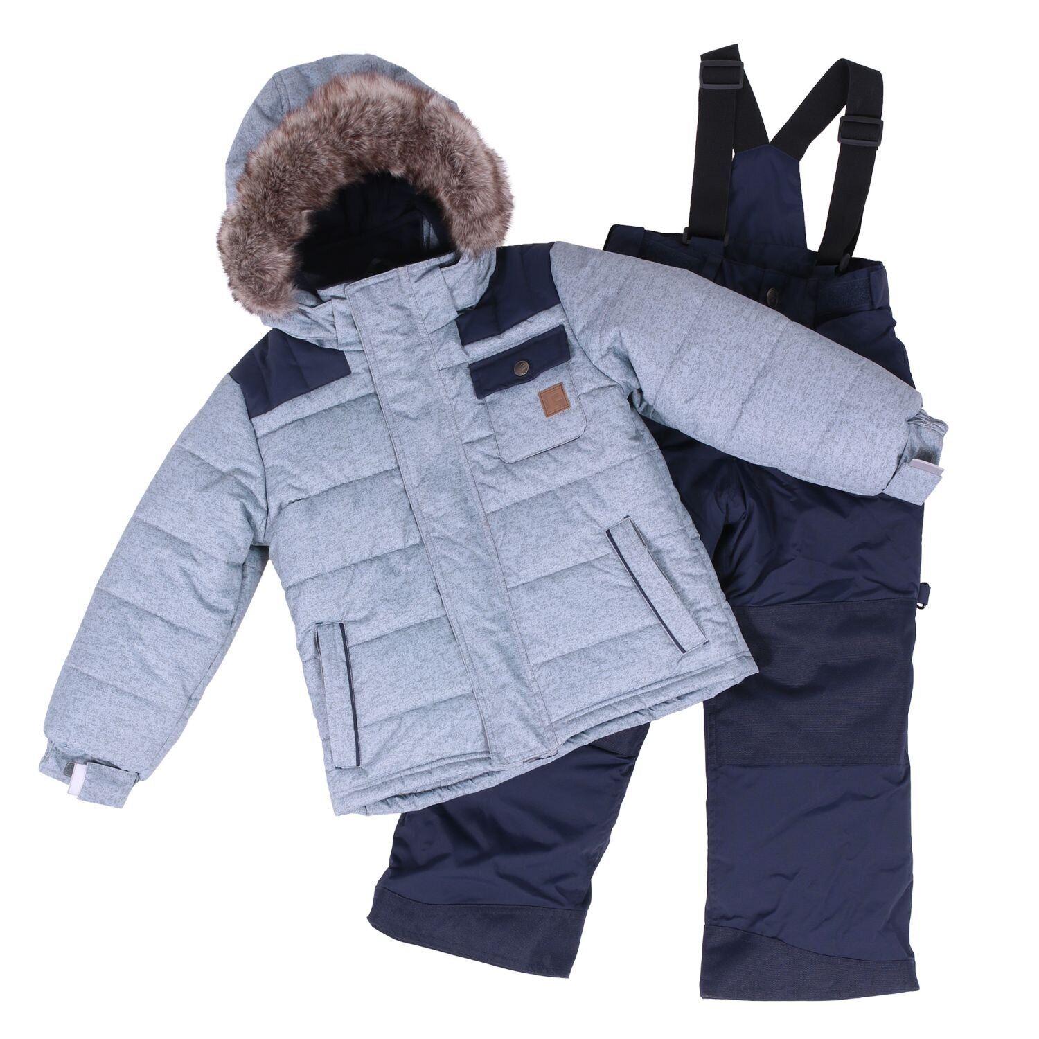 Дитячий зимовий комплект для хлопчика Peluche&Tartine F18M63EG 130-138 см Світло-сірий (F18M63EG-Gray_Navy-8)