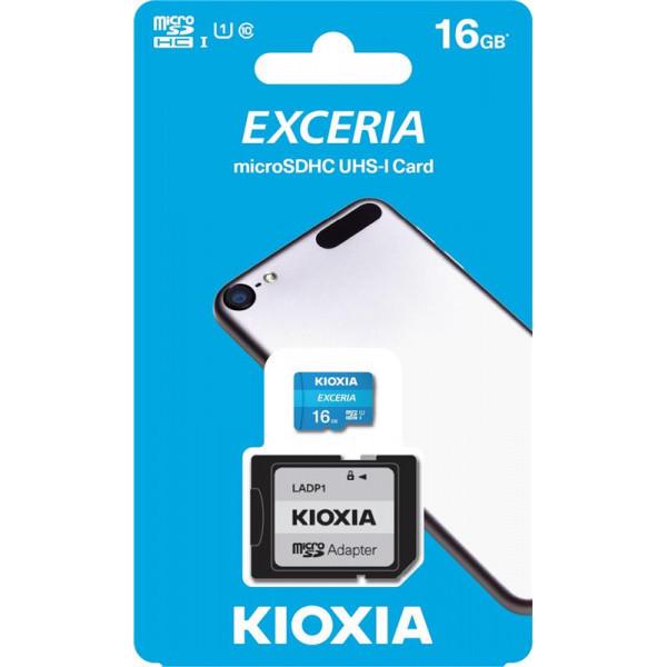 Карта пам'яті Kioxia MicroSDHC 16GB UHS-I Class 10 Exceria R100MB/s (LMEX1L016GG2) + SD-адаптер - фото 4