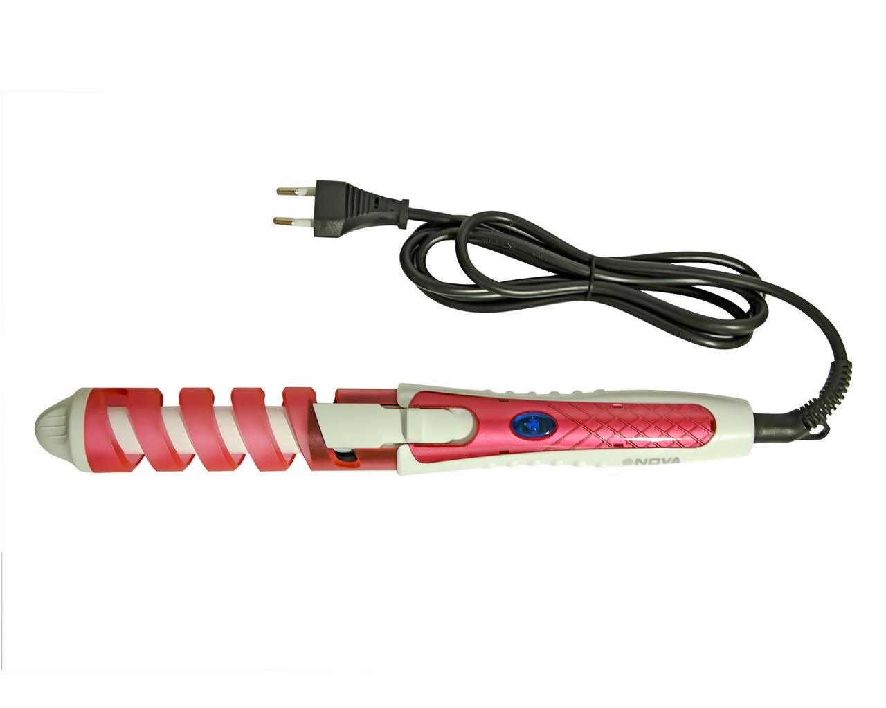 Плойка спиральная Nova NHC 8558 35 W Белый/Розовый (1164840019)