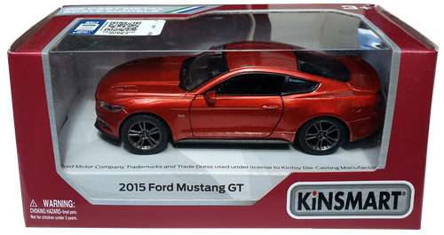 Машинка Kinsmart Ford Mustang GT 2015 год 1:36 (KT5386W)