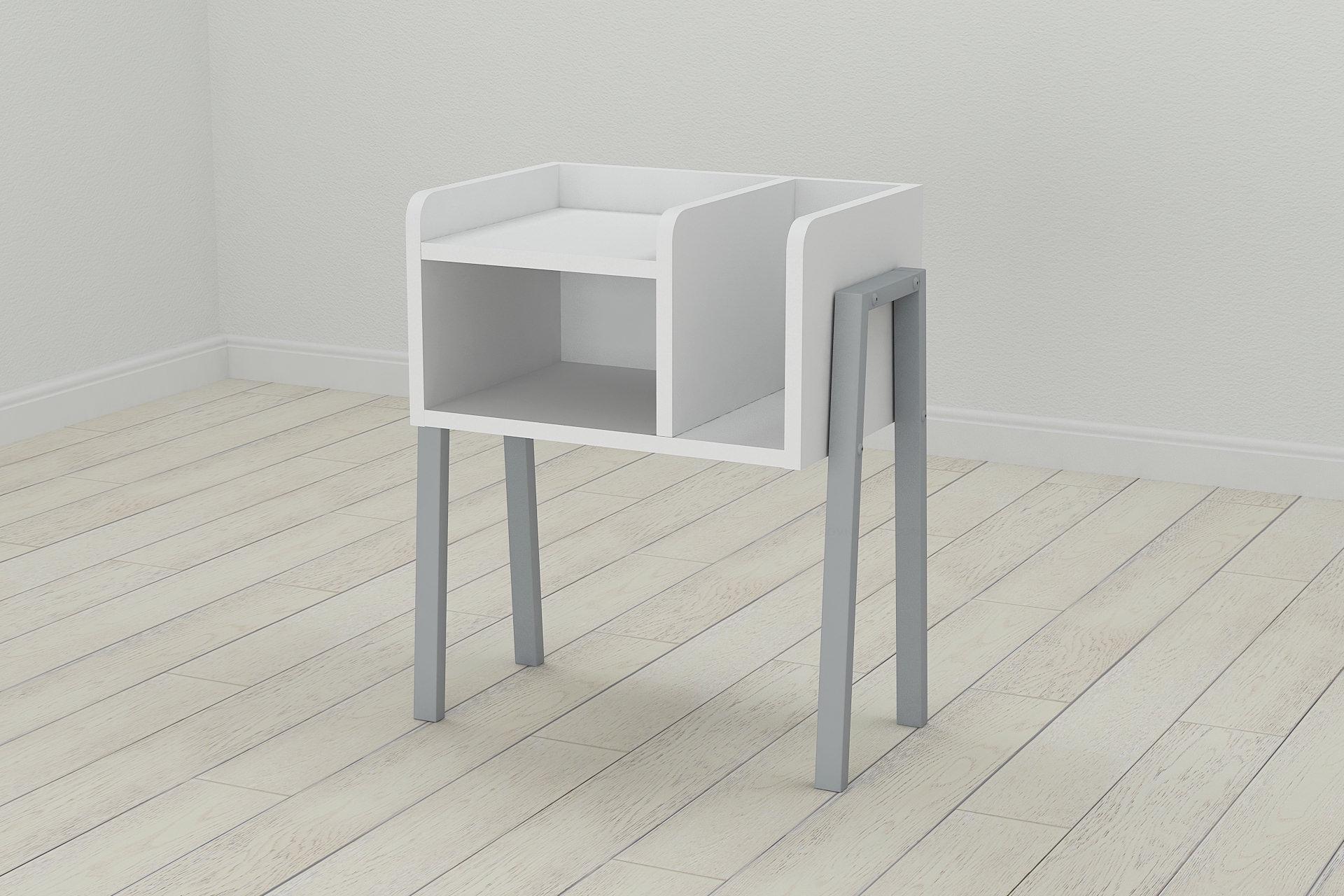 Тумба модульная Ferrum-decor Амели ДСП 16 мм 540x450x320 мм Серый/Белый (FRD-103017)