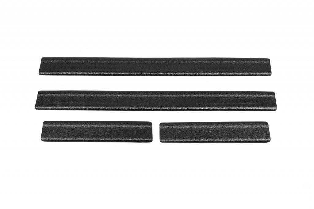 Накладки на пороги DDU Digital Designs для Volkswagen Passat B6 2006-2012 гг. abs-пластик Черный