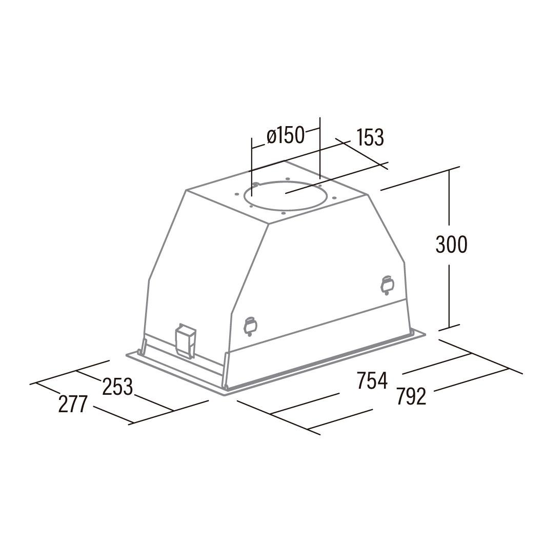 Вытяжка встраиваемая Cata Gc Dual 75 BK 80 см 1200 м³/ч Черный (02131208) - фото 2 Вытяжка встраиваемая Cata Gc Dual 75 BK 80 см 1200 м³/ч Черный (02131208) - фото 2