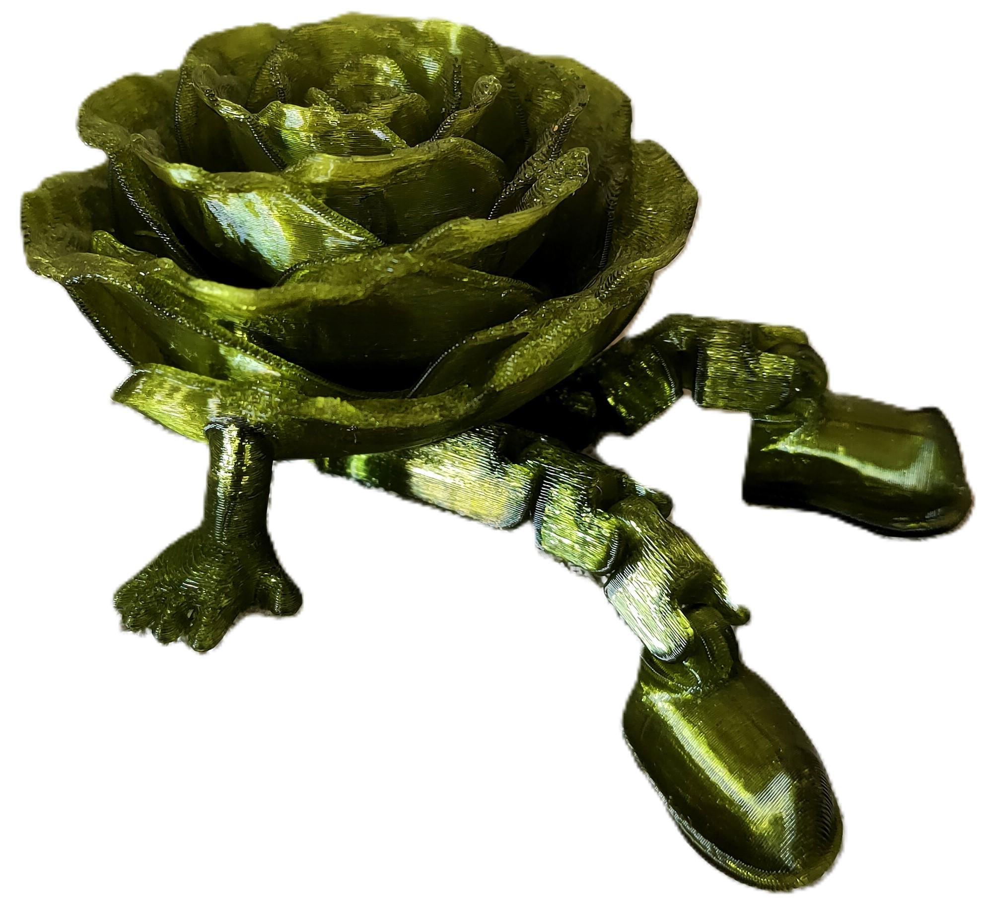 Декор Подвижная роза 65х75х33 мм Зеленый (TROY-20G-ZNP)