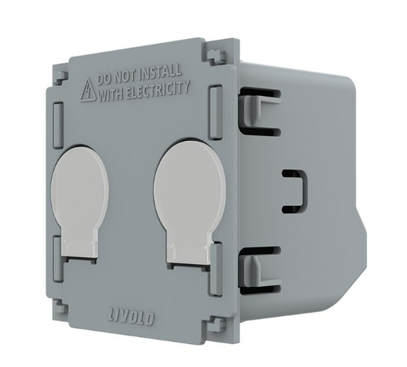 Выключатель-механизм Livolo сенсорный проходной2 канала Wi-Fi (VL-FC2SNY-2G)