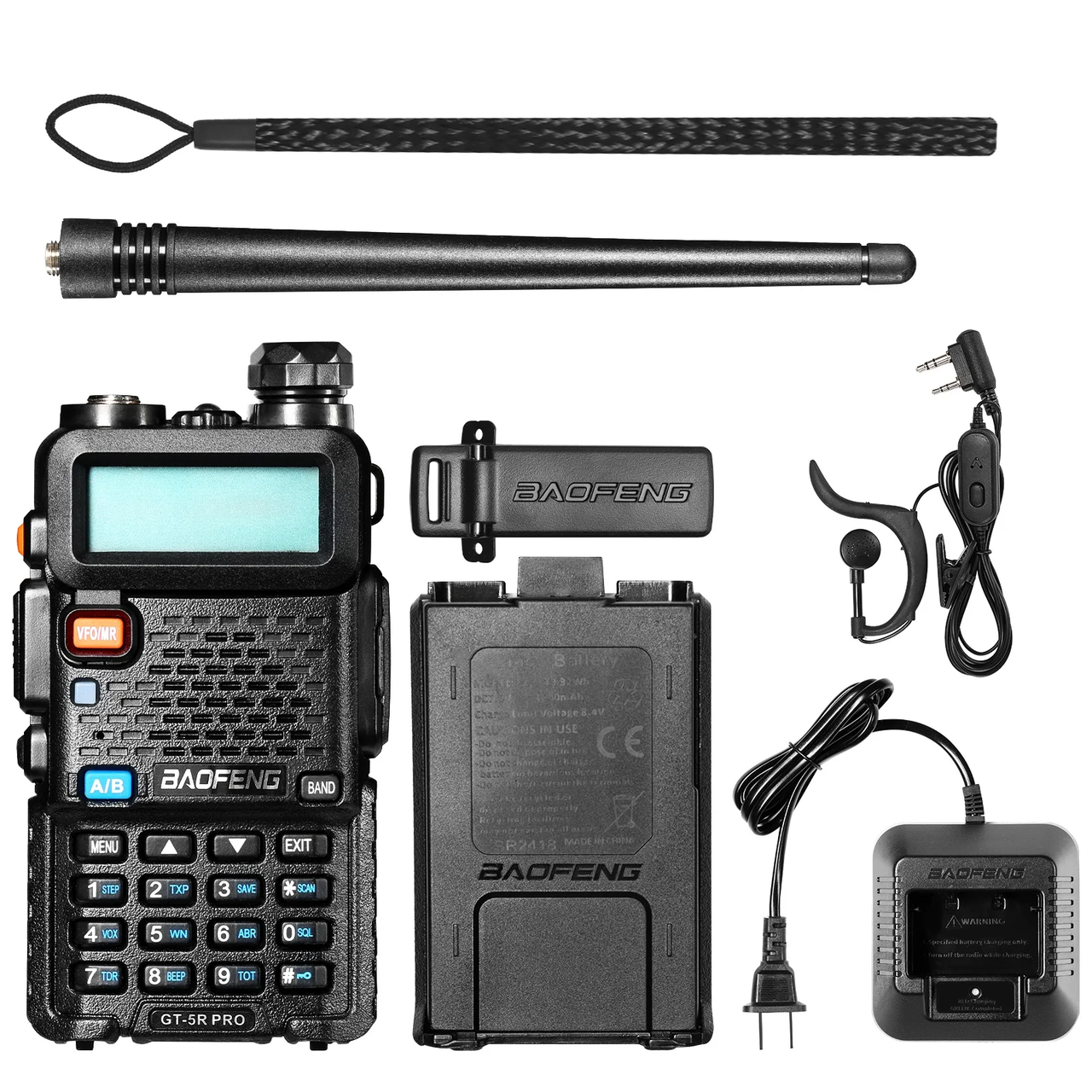 Радиостанция GT-5R Pro 5 Вт VHF/UHF/Airband NOAA 1600 каналов/совместима с UV-5R (3016869650)