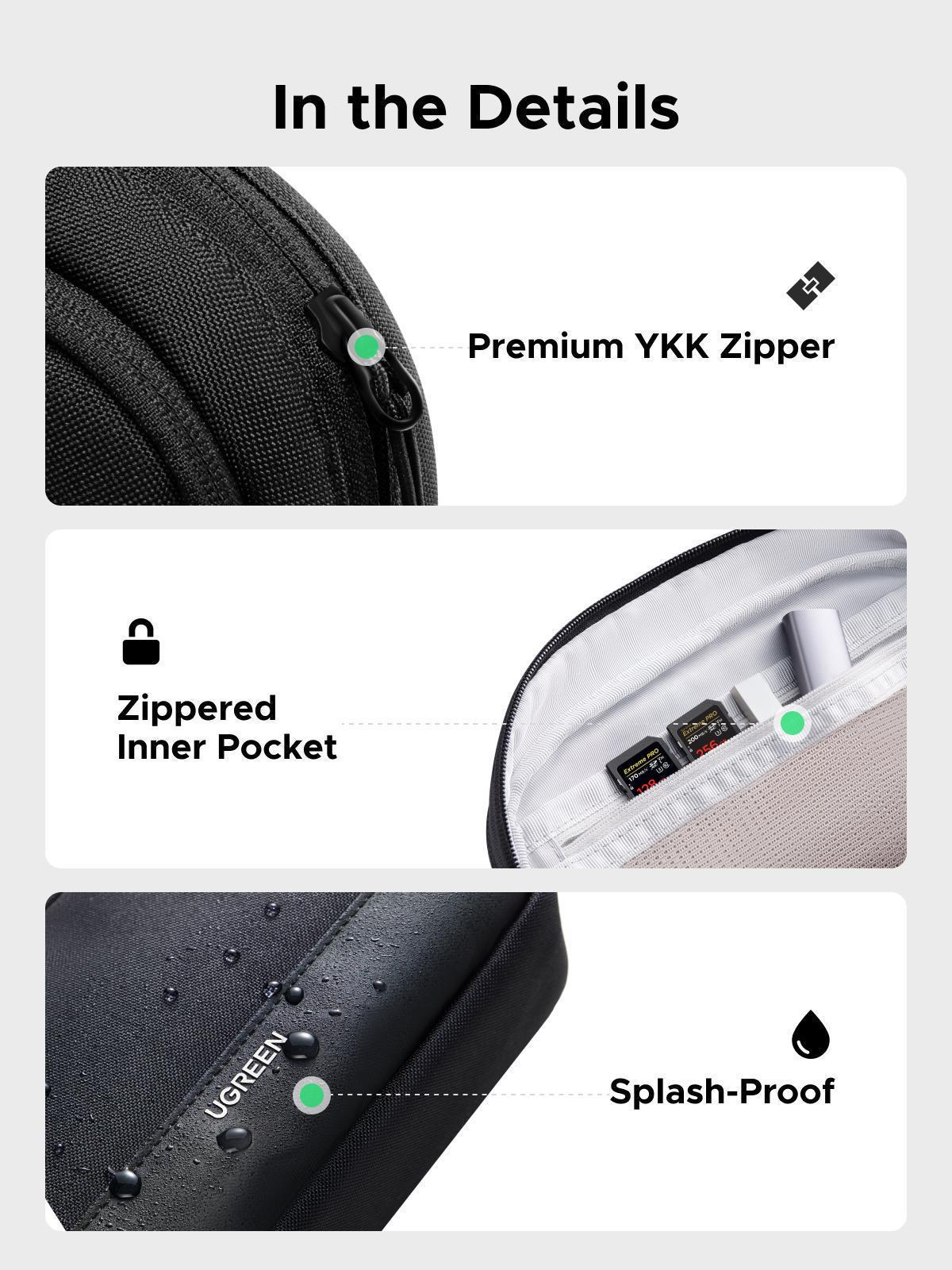 Сумка-органайзер для електроніки Ugreen Чорний (65555) - фото 7