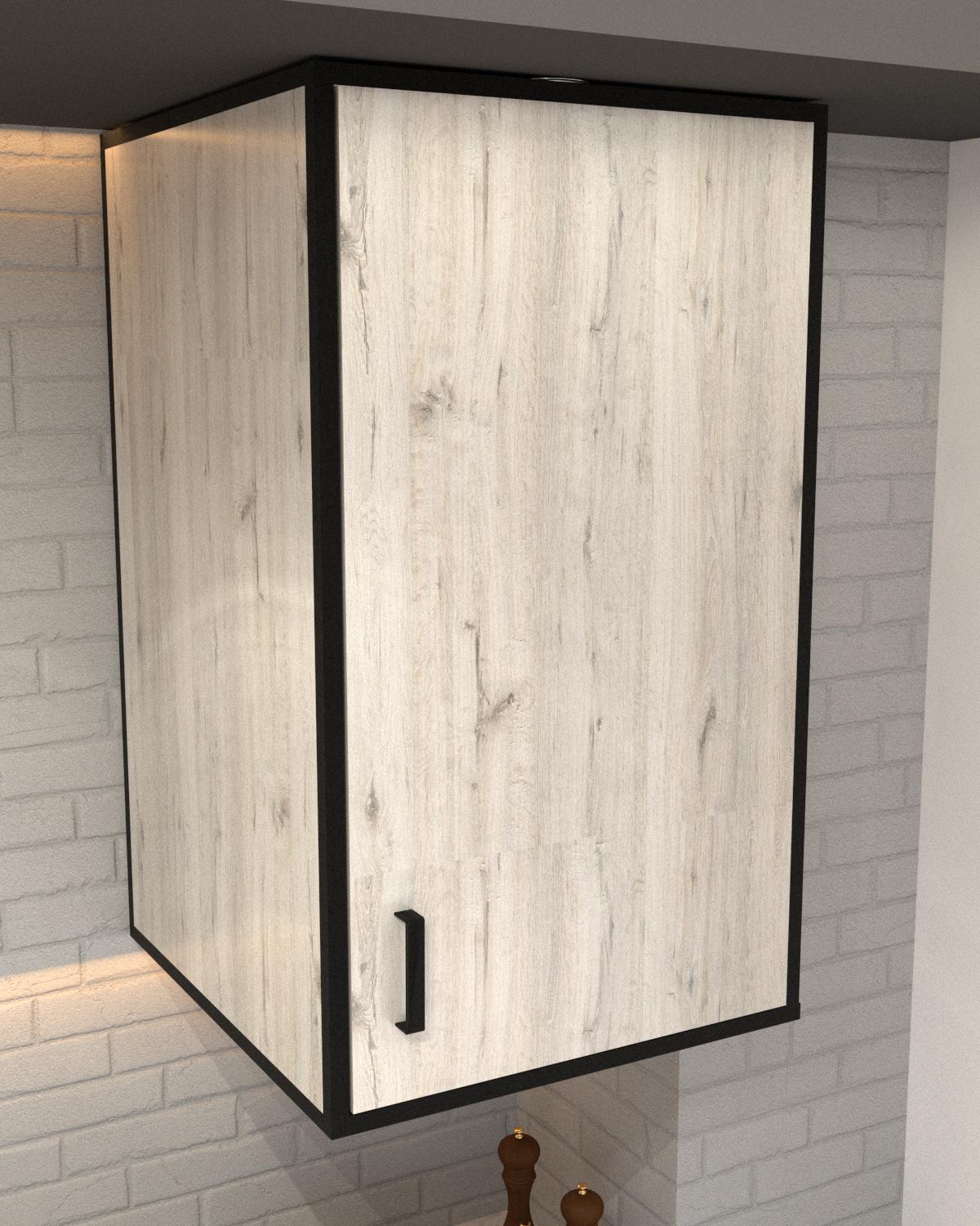 Шкаф кухонный навесной EcoLoft Салерно DSP-1329-2 в стиле лофт Дуб Кортона (31929312)