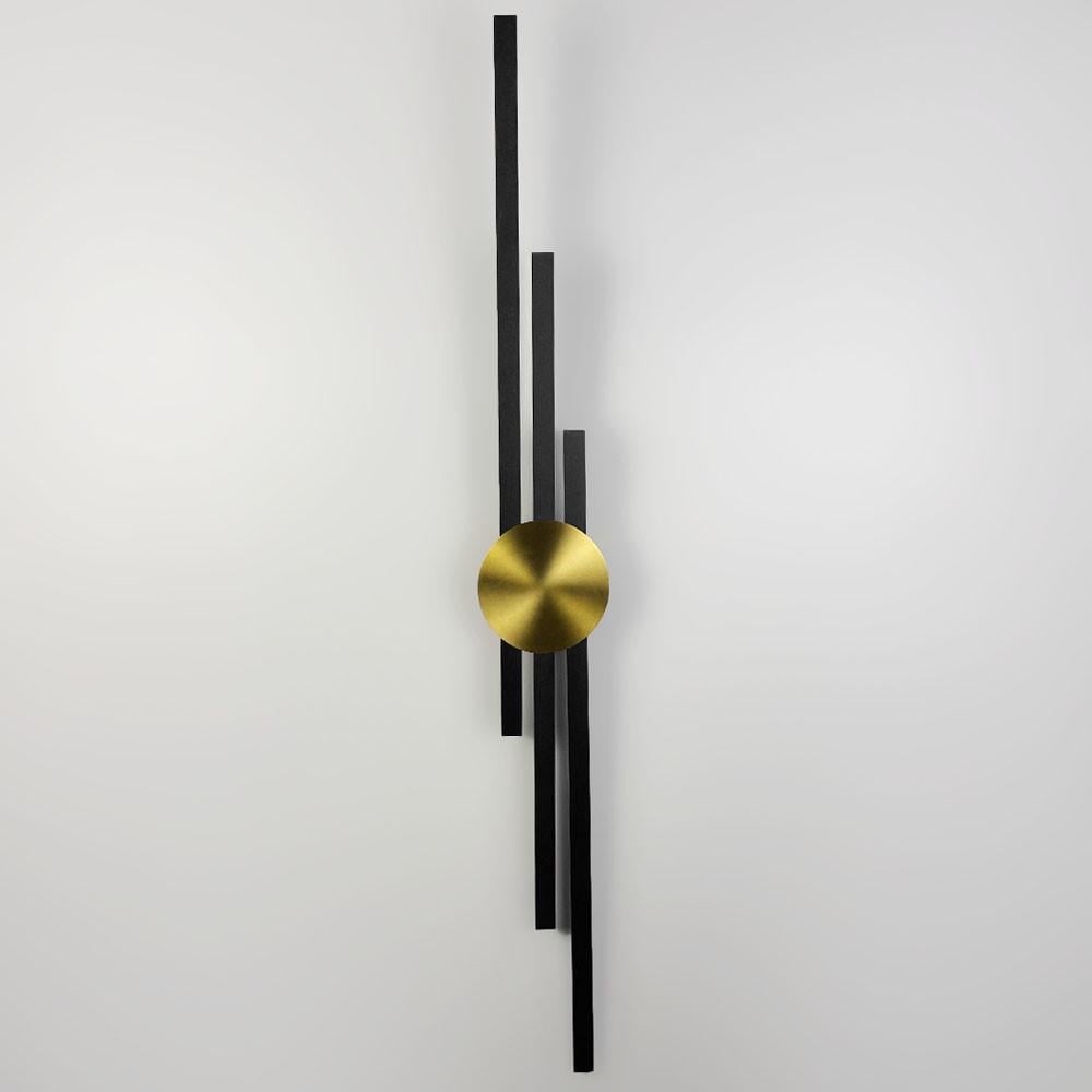 Бра удлиненное с латунным кругом 93 см Черный (WB 29/930) Бра удлиненное с латунным кругом 93 см Черный (WB 29/930)