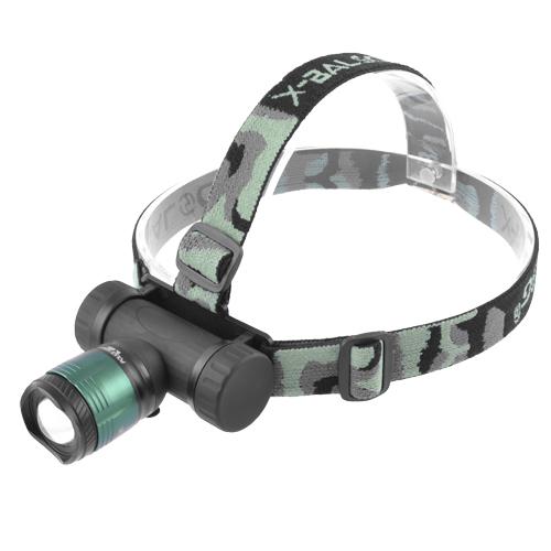 Фонарь налобный 6951-XPE zoom Черно-зеленый (598009)