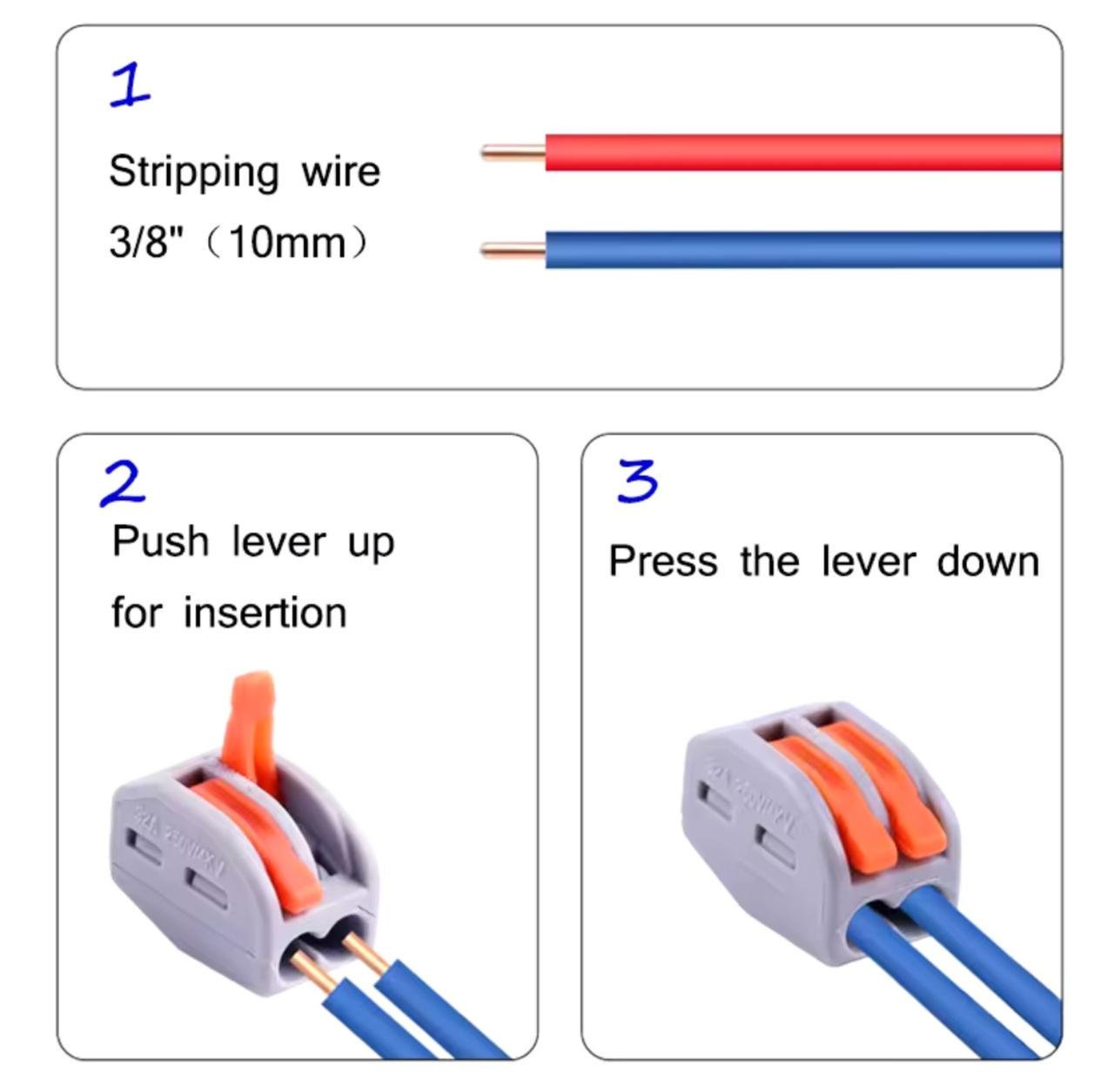 Набір клемників типу Wago з'єднувачі дротів 60 шт. (2493099212) - фото 3 Набір клемників типу Wago з'єднувачі дротів 60 шт. (2493099212) - фото 3