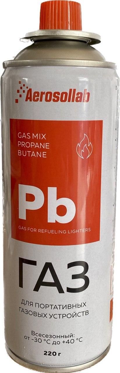 Баллон газовый Aerosollab Pb пропан-бутан 220 г (9331015)