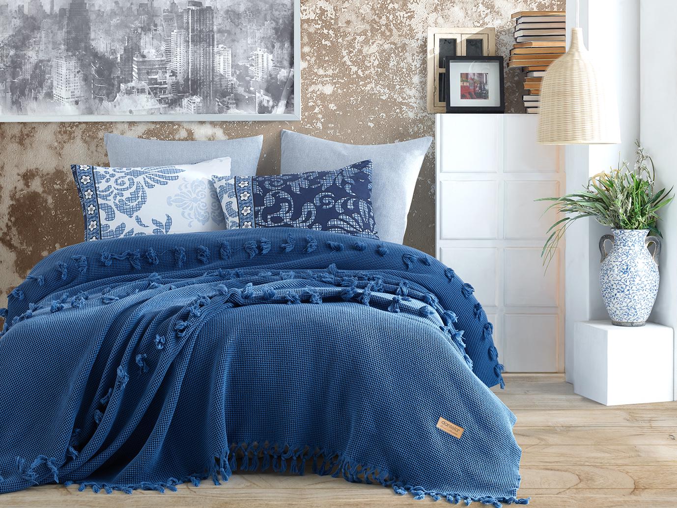 Покрывало Dantela Vita Asya евро Индиго (svt-2000022312455)