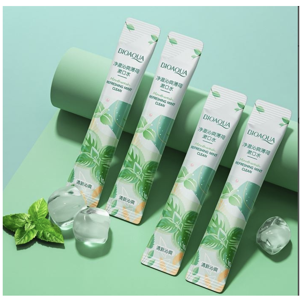 Ополіскувач для порожнини рота Bioaqua Refreshing Mint 20 стіків - фото 2