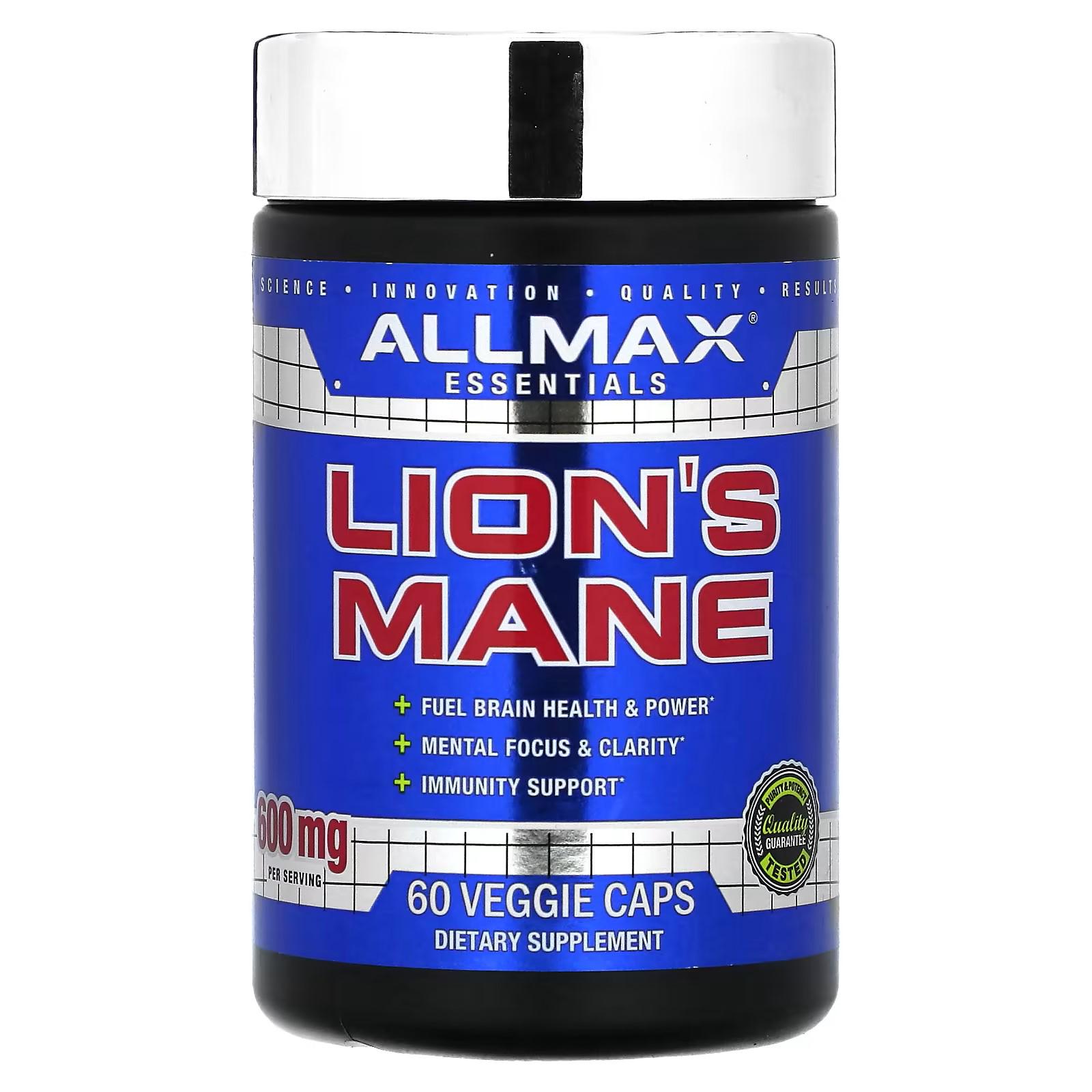 Ежовик гребенчатый AllMax Lion's Mane 600 mg 60 капс.