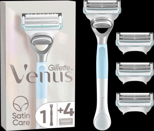 Станок для гоління жіночий Gillette Venus Satin Сare для чутливої шкіри з 4 касетами (21201364) - фото 7