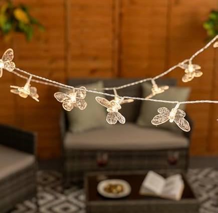 Гирлянда нитка Бабочки 4,3 м от USB Прозрачный (76778342) - фото 9 Гирлянда нитка Бабочки 4,3 м от USB Прозрачный (76778342) - фото 9