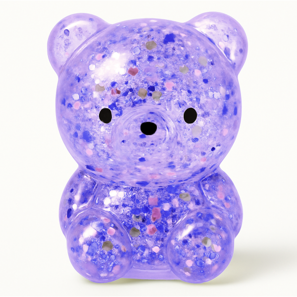 Игрушка антистресс Мишка с блестками 5,5 см Фиолетовый (26568333) Игрушка антистресс Мишка с блестками 5,5 см Фиолетовый (26568333)