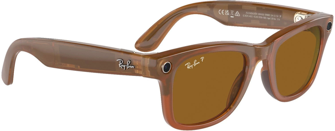 Смарт-окуляри Ray-Ban Meta Wayfarer Shiny Caramel Frame Brown Lenses RW4006 670683 50-22 - фото 2