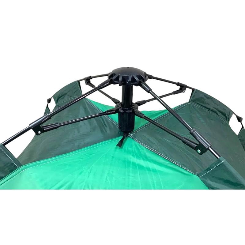 Палатка туристическая трехместная 200x150x110 см Зеленый - фото 2