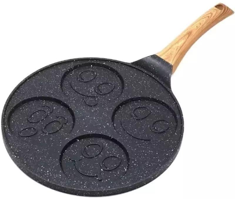 Сковорода індукційна Kamille з антипригарним покриттям 22 см Black marble