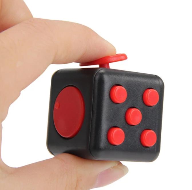 Игрушка-антистресс Fidget Cube с кнопками попит Черный с красным (86914680) - фото 2