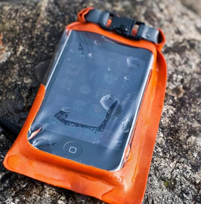 Чехол водонепроницаемый AQUAPAC 035 Small Stormproof Phone Case Оранжевый - фото 11