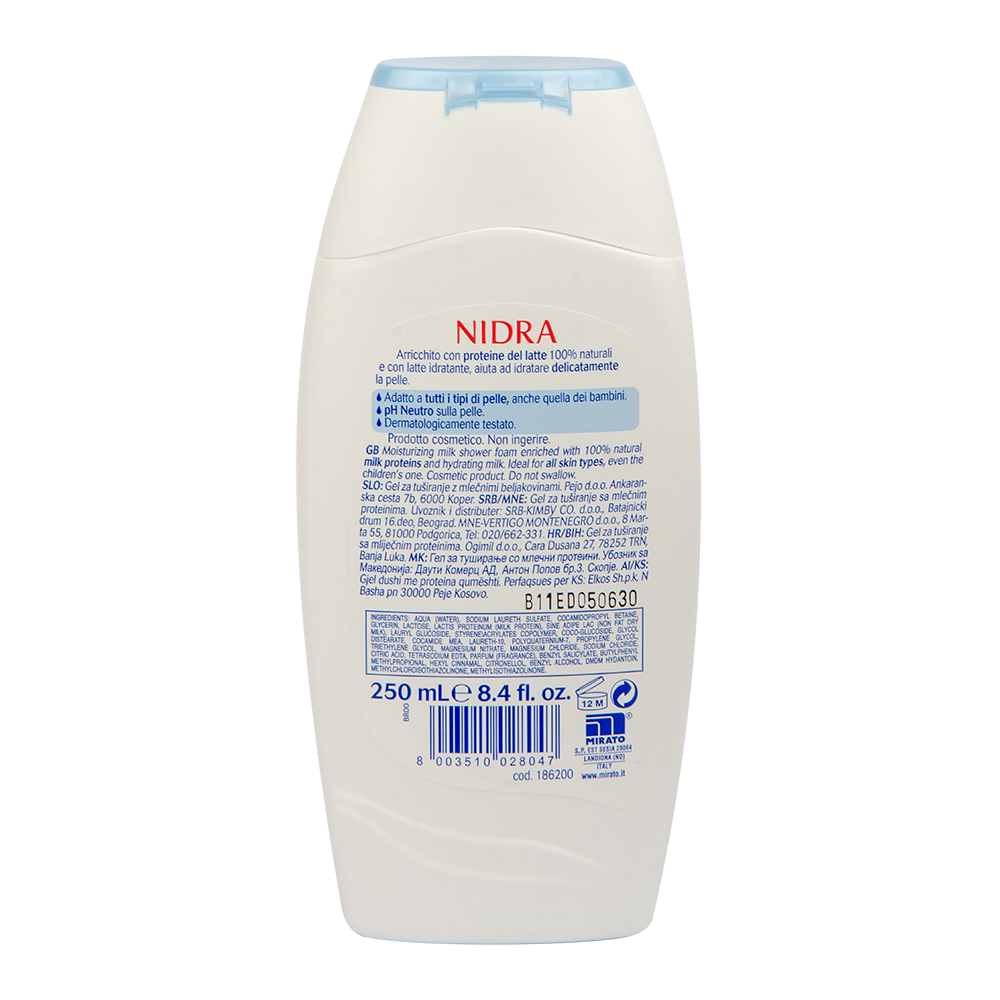 Гель-молочко для душу Nidra Idratante 250 мл