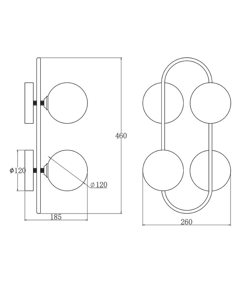 Бра Edlin PL321180W-2 Sonte G9 2x10W IP20 Латунний (28103945) - фото 2 Бра Edlin PL321180W-2 Sonte G9 2x10W IP20 Латунний (28103945) - фото 2