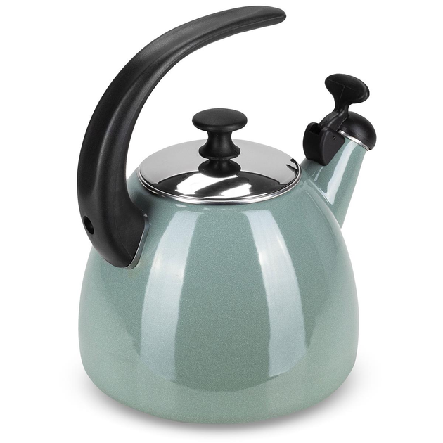 Чайник со свистком Kamille KM-1040А из эмалированной стали 2,5 л Оливковый (150-84-1040А) - фото 3 Чайник со свистком Kamille KM-1040А из эмалированной стали 2,5 л Оливковый (150-84-1040А) - фото 3