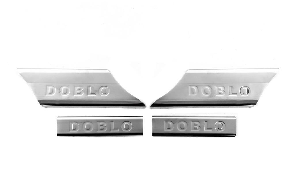 Накладки на внутренние пороги Carmos V2 для Fiat Doblo I 2001-2005 гг. 3 двери нержавеющая сталь Хром (129055)