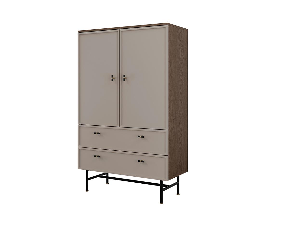 Комод-шкаф Jurek ELORA REG 5 из ЛДСП Балтийский шторм/Тоффи (59955)